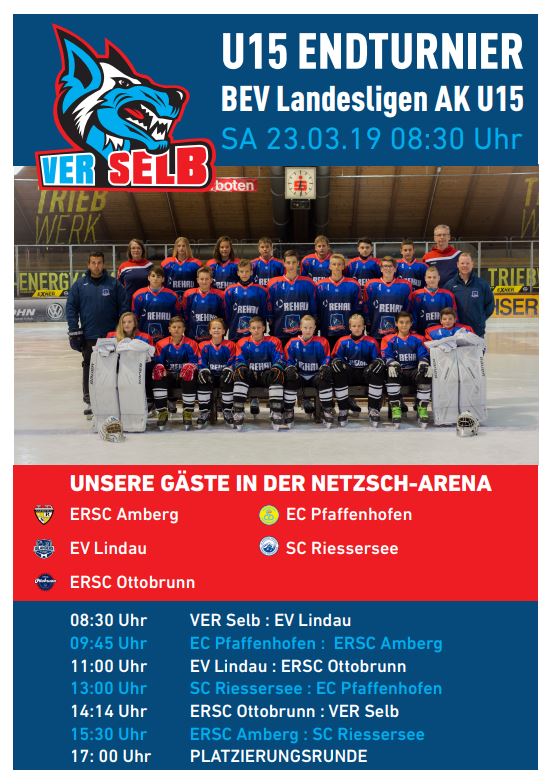 U15- Endturnier Am 23.03.2019 In Der NETZSCH-Arena